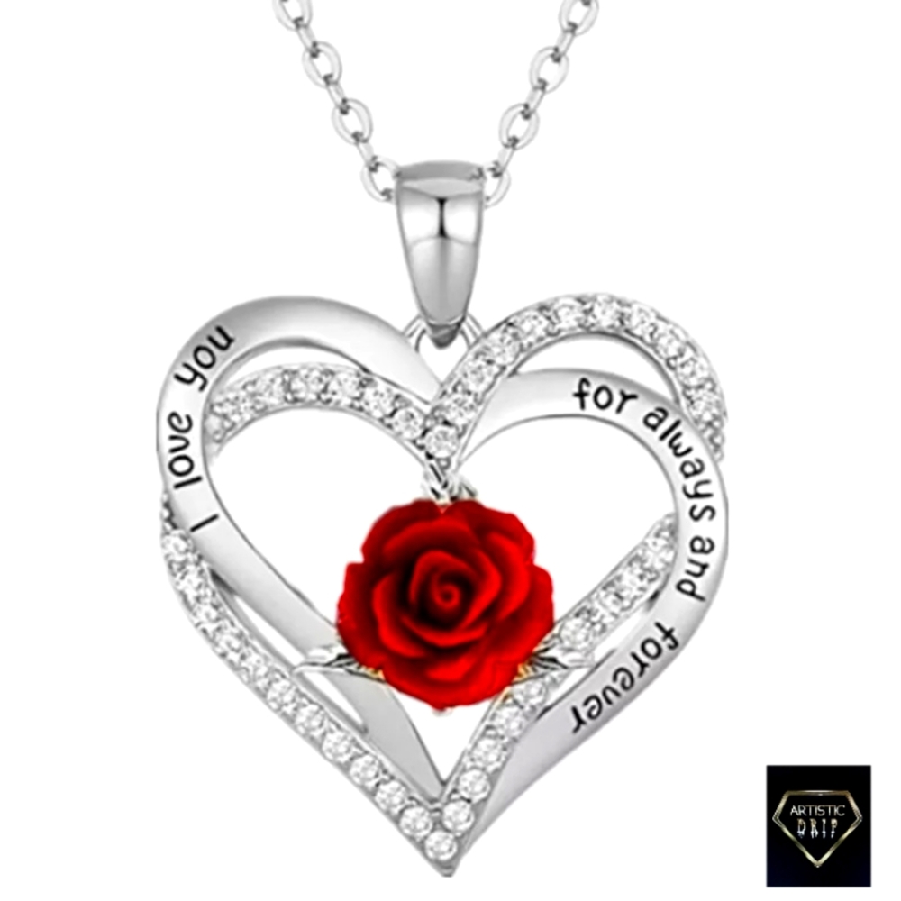 The Heart of Rose Pendant (silver)